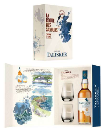 Talisker 10 YO La Route des Saveurs 70cl 45.8° + 2 glasses (R) GBX x6