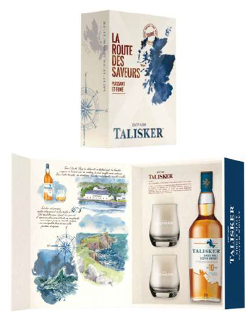 Talisker 10 Years La Route des Saveurs 70cl 45.8° + 2 glasses (R) GBX x6