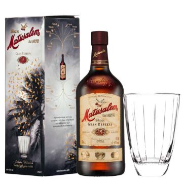 Matusalem 15 YO + glass 70cl 40° (R) GBX x6