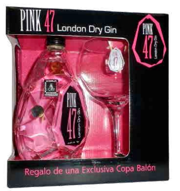 Pink 47 Gin + balloon glass 70cl 47° (R) GBX x6