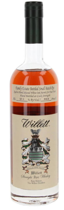Willett Family Estate 4 Years Rye Whisky 70cl 57,2° (NR) x6