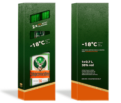 Jägermeister ( DE ) + 2 Shot Glasses 70cl 35° (R) GBX x6