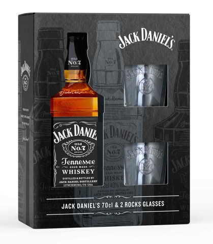 Jack Daniel's Old N°7 + 2 glasses Edition 2024 70cl 40° (R) GBX x6