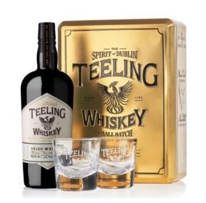 Teeling Small Batch Gold Metal Box + 2 Glasses 70cl 46° (R) GBX x4
