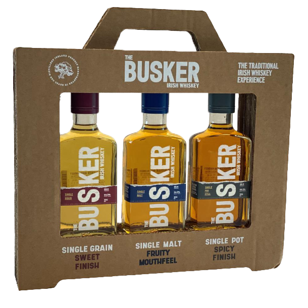 The Busker 3 x 20cl (Single Grain, Malt, Pot Still) 44.3° (R) GBX x6