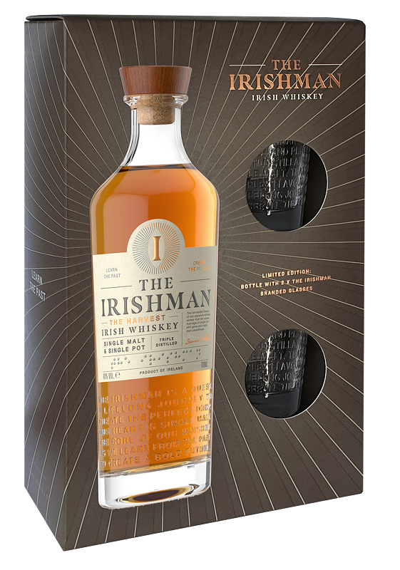 Irishman The Harvest + 2 Glasses 70cl 40° (NR) GBX x6