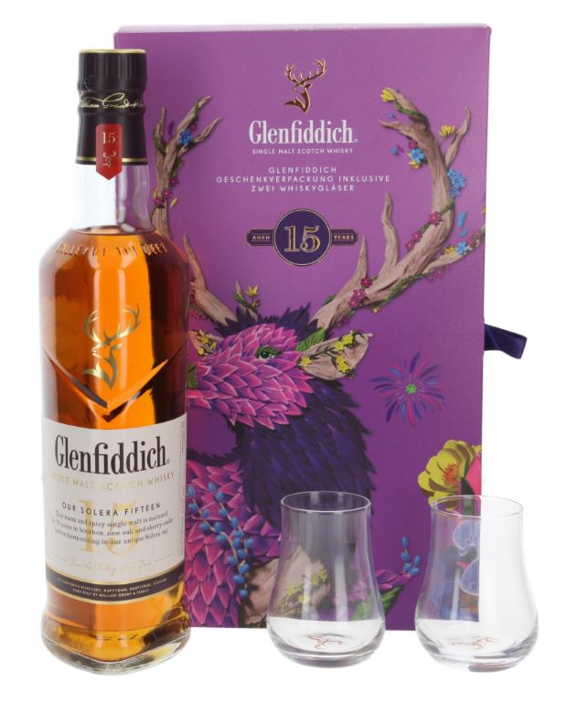Glenfiddich 15 Years Solera + 2 glasses 70cl 40° (R) GBX x6