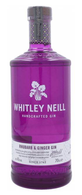 Whitley Neill Rhubarb & Ginger 70cl 41.3° (R) x6