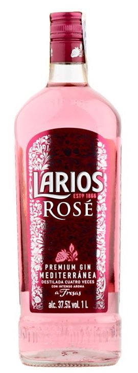 Larios Rose Gin 1L 37.5° (R) x6
