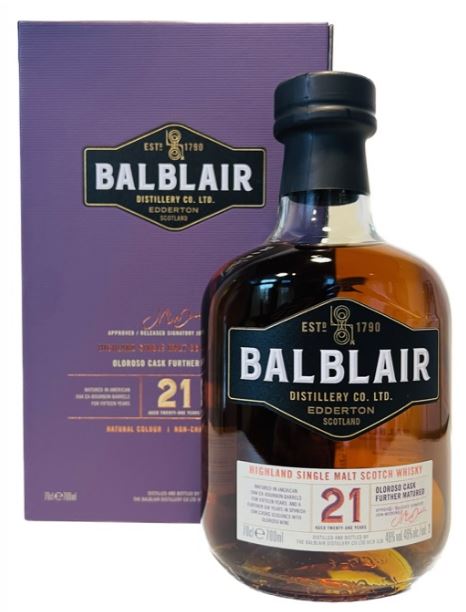 Balblair 21 Years 70cl 46° (R) GBX x6