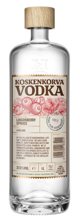 Koskenkorva Lingoberry Spruce 1L 37,5° (R) x12