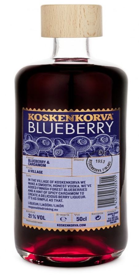 Koskenkorva Blueberry Cardamom 50cl 21° (R) x12