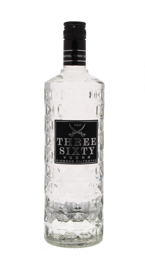 Three Sixty Vodka 100cl 37,5º (R) x6