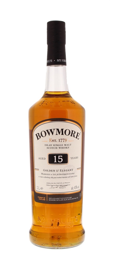 Bowmore 15 YO Golden & Elegant 100cl 43º (R) GBX x6