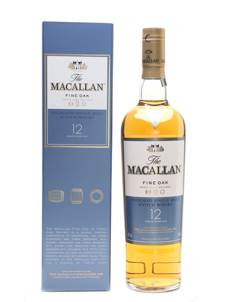 Macallan 12 YO Fine Oak 70cl 40º (R) GBX x6