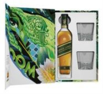 Johnnie Walker Green 15 YO 70cl 43º (R) x4 + 2 vasos