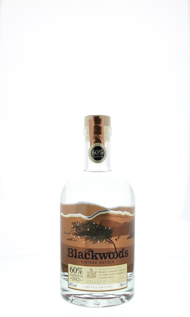 Blackwood's Vintage Dry Gin 2012 70cl 60º (R) x6