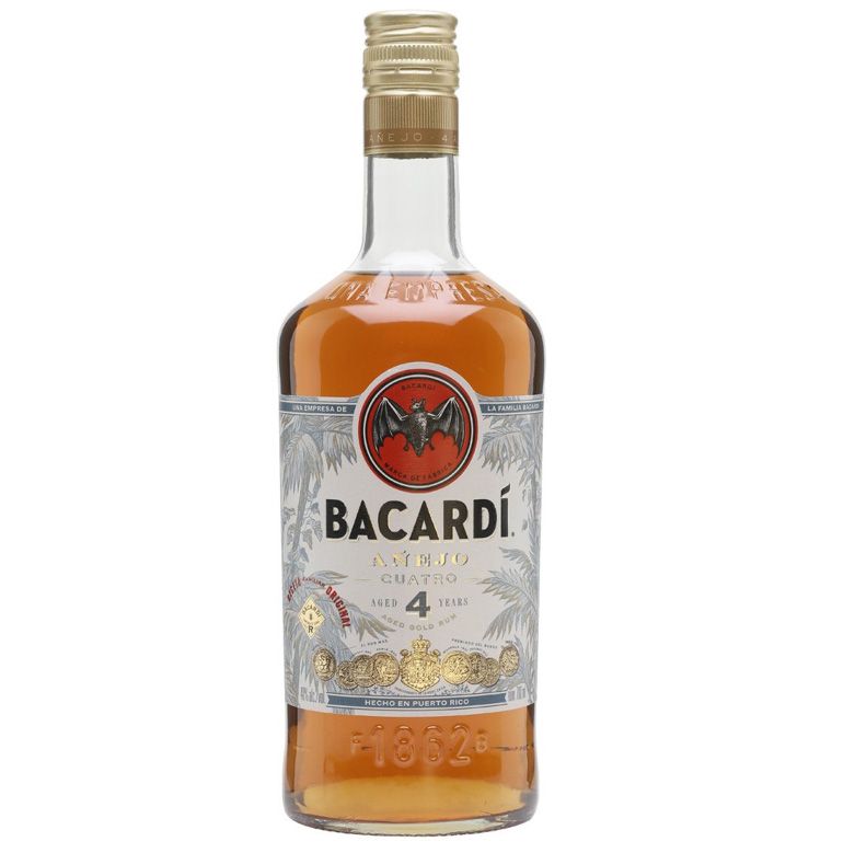 Bacardi Añejo Cuatro 4 YO 100cl 40º (R) x6