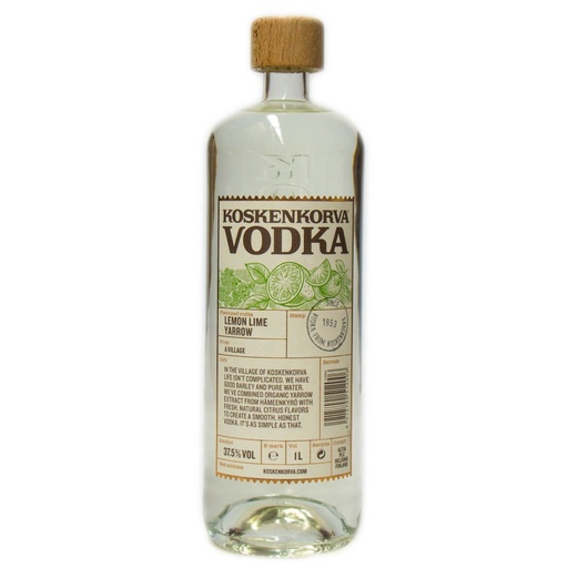 [V347.12] Koskenkorva Lemon Lime Yarrow 100cl 37,5º (R) x12