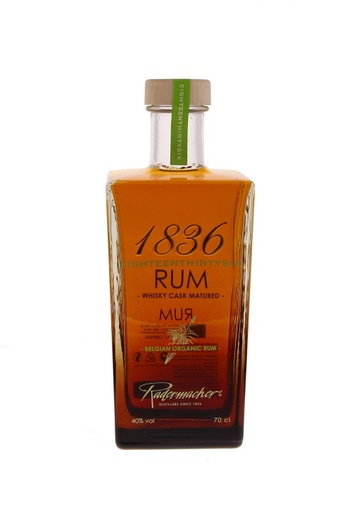 [G378.6] 1836 Belgian Organic Rum 70cl 40º (R) x6