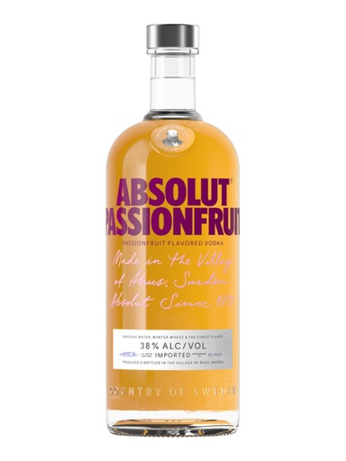 [V-6.12] Absolut Passionfruit 100cl 38° (R) x12