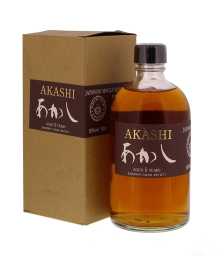 [WB-31.6] Akashi Single Malt 5 YO Sherry 50cl 50° (R) GBX x6