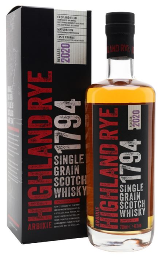 [WB-59.6] Arbikie Highland Rye 1794 Single Grain Release 2020 70cl 48° (R) GBX x6