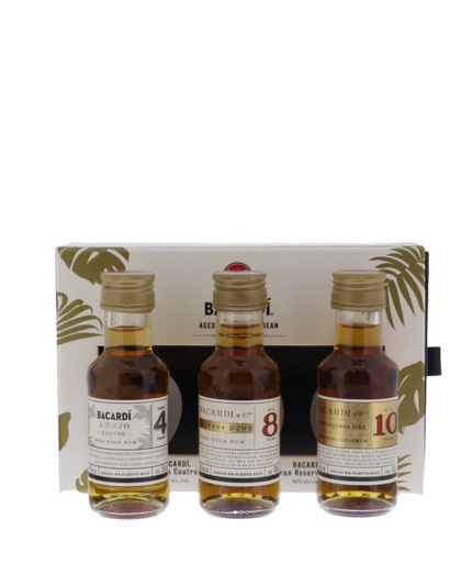 [R-64.6] Bacardi Discovery Pack 3 x 10cl 40°  (NR) GBX x6