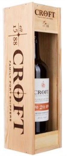 [W-27.6] Croft 20 YO 75cl 20° + wooden (NR) GBX x6