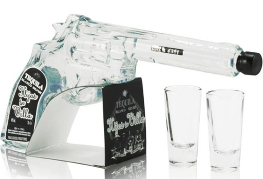 [T-80.12] Hijos de Villa Tequila Blanco Pistol + glasses 20cl 40° (R) GBX x12