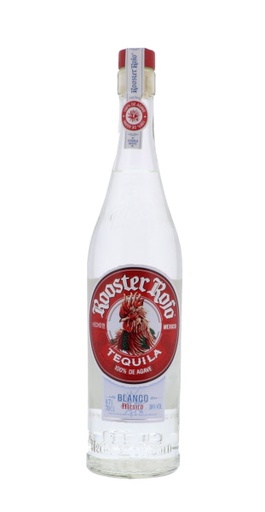 [T-166.6] Rooster Rojo Blanco Tequila 100% De Agave 70cl 38° (NR) x6
