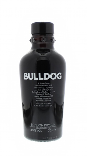 [G-696.6] Bulldog Gin Black Coppa GiftBox 70cl 40° (NR) GBX x6