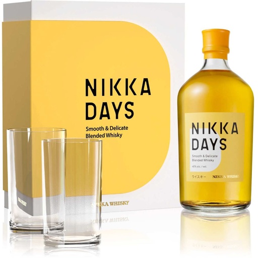 [WB-1146.6] Nikka Days 70cl 40° + 2 Glasses (NR) GBX x6