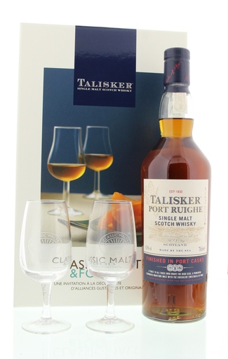 [WB-1166.6] Talisker Port Ruighe 70cl 45,8° + 2 glasses (R) GBX x6