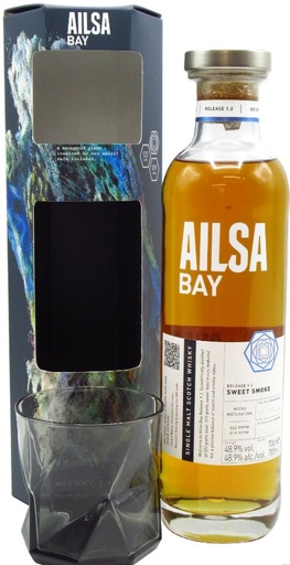 [WB-1167.6] Ailsa Bay Sweet Smoke Single Malt + 1 glass 70cl 48,9° (NR) GBX x6