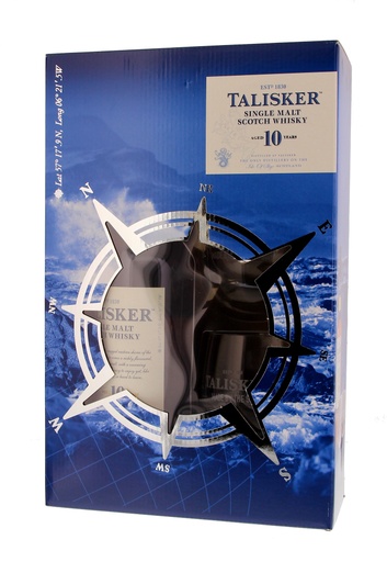 [WB-1202.6] Talisker 10 YO 70cl 45,8° + 2 glasses (R) GBX x6