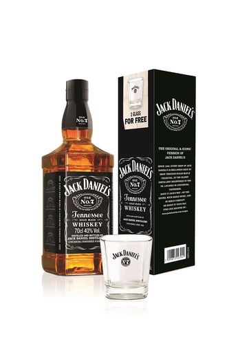 [WB-1437.6] Jack Daniel's Old N°7 70cl 40° + 1 Glass (R) GBX x6