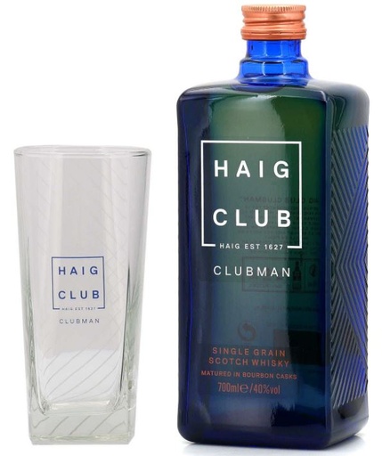 [WB-1608.6] Haig Club Clubman + 1 glass 70cl 40° (R) GBX x6