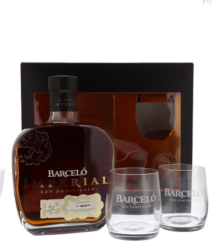 [R-1393.6] Barcelo Imperial + 2 Glasses 70cl 38° (R) GBX x6