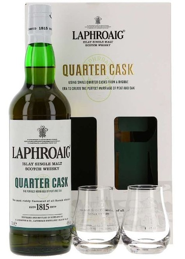 [WB-1678.6] Laphroaig Quarter Cask + 2 glasses 70cl 48° (R) GBX x6