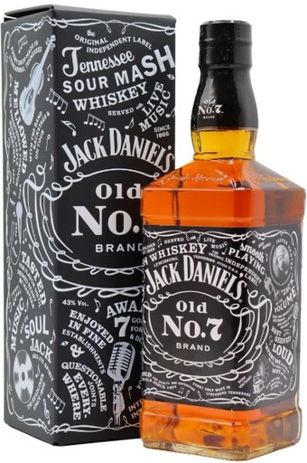 [WB-1704.6] Jack Daniel's Old N°7 Paula Scher Limited Edition 70cl 43° (NR) GBX x6