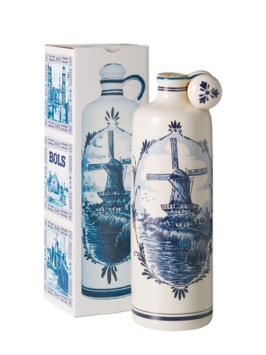 [G-1011.6] Bols Young Genever in Blue Delft Croc 70cl 35° (NR) GBX x6