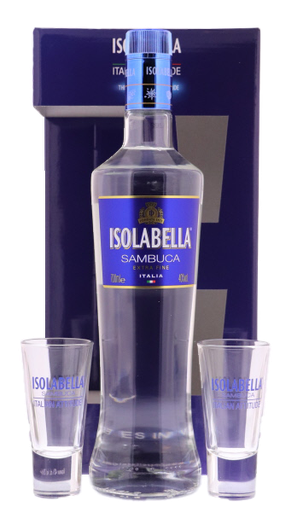 [L-797.6] Isolabella Sambuca + 2 Glasses 70cl 40° (NR) GBX x6