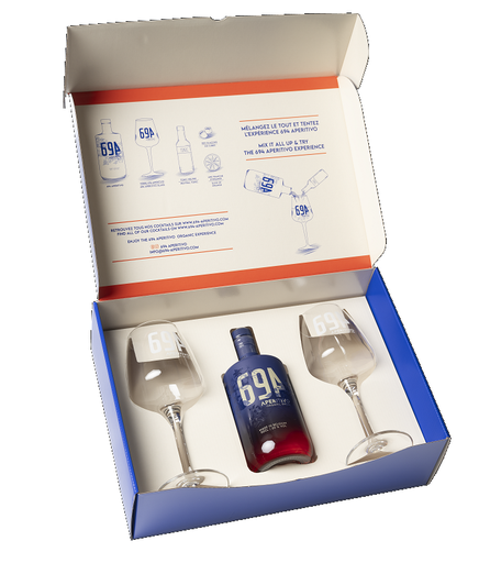 [L-821.4] 694 Aperitivo + 2 Glasses 50cl 20° (NR) GBX x4