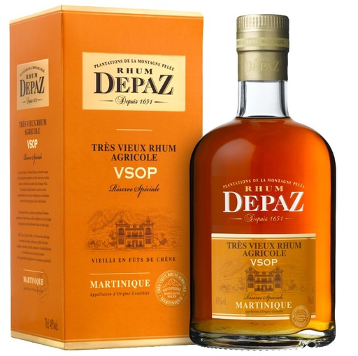 [O-108.6] Depaz VSOP Très Vieux Rhum Agricole Réserve Spéciale 70cl 45° (R) GBX x6