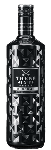 [V-279.6] Three Sixty Vodka Black 70cl 42° (NR) x6