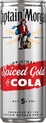 [O-129.12] Captain Morgan & Cola Cans 25cl 5° (NR) x12
