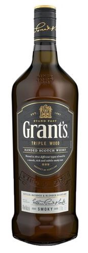 [WB-2205.12] Grant's Triple Wood Smoky 1L 40° (R) x12