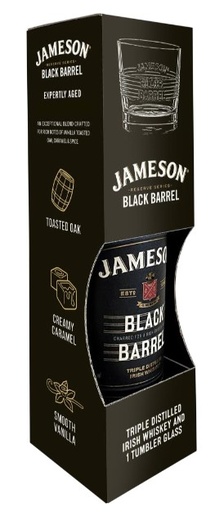[WB-2481.6] Jameson Black Barrel + 1 glass 70cl 40° (R) GBX x6