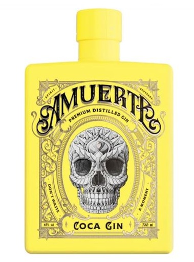 [G-1181.6] Amuerte Coca Gin Yellow Edition 70cl 43° (R) x6